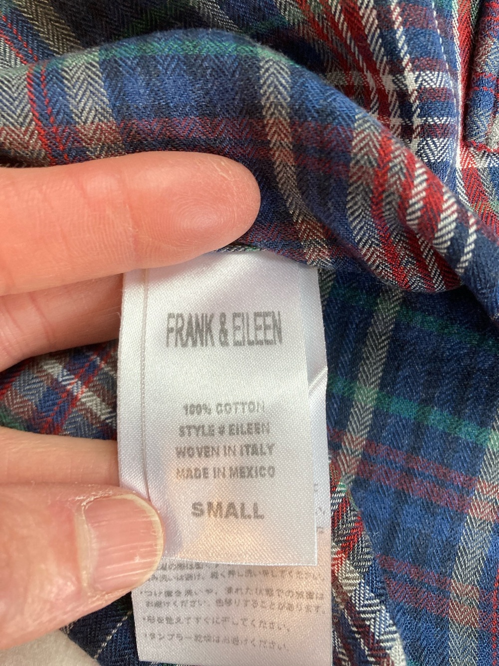 Frank & Eileen Plaid Button-Down Shirt in Navy, Red & Green - Picture 7 of 7